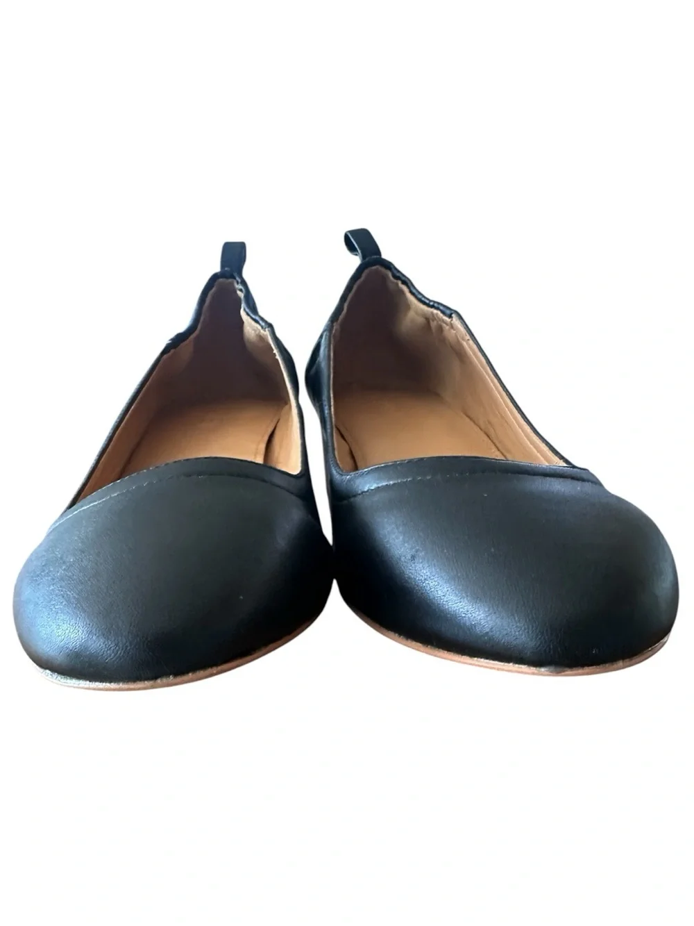 New J. Crew Black Leather Anya Block Heels • Size 7.5 • Rare Find
